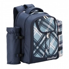 VonShef 4 Person Picnic Backpack with Cooler Compartment VNSH1066